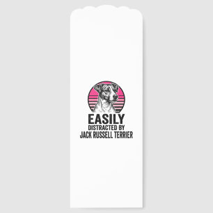 Jack Russell Terrier Easily Distracted Vintage Shi Bookmarks