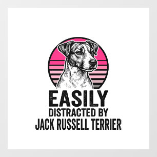 Jack Russell Terrier Easily Distracted Vintage Shi Floor Decals