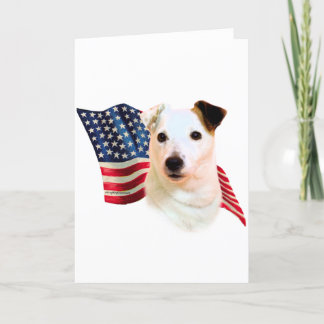 Jack Russell Terrier Flag Card