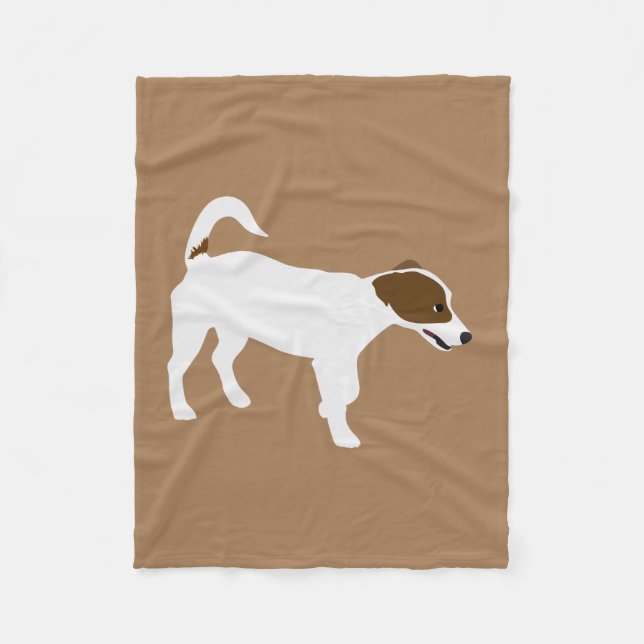 Jack Russell Terrier Fleece Blanket (Front)