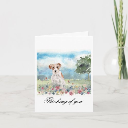 Jack Russell Terrier Folded Note Card