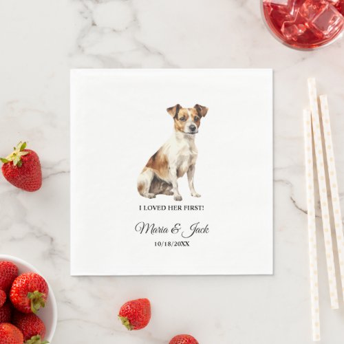Jack Russell Terrier Full Color Pet Wedding Napkins