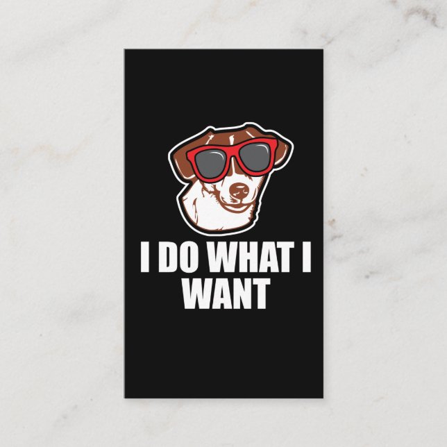 Jack Russell Terrier Funny Dog Gift Business Card (Front)