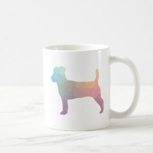 Jack Russell Terrier Geometric Pattern Silhouette Coffee Mug