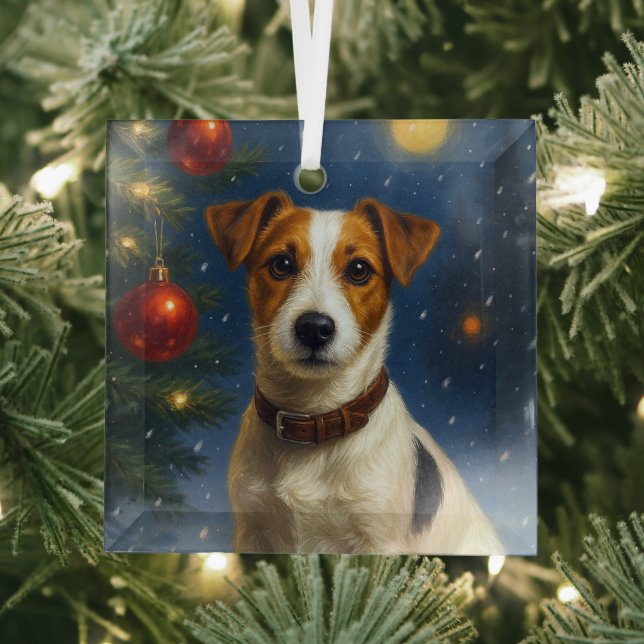 Jack Russell Terrier  Glass Ornament (Insitu)