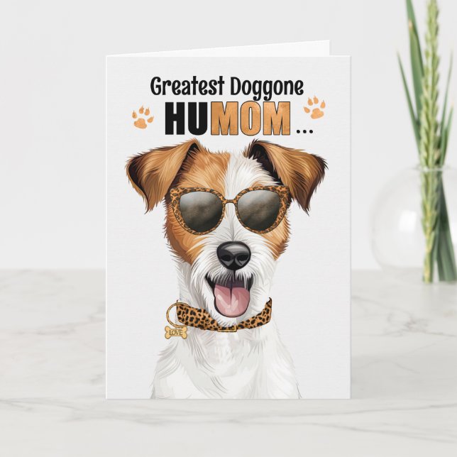 Jack Russell Terrier Greatest HuMOM Mother's Day Holiday Card (Front)