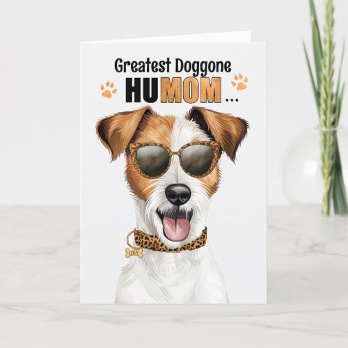 Jack Russell Terrier Greatest HuMOM Mothers Day Holiday Card