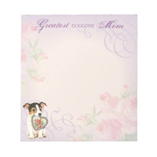 Jack Russell Terrier Heart Mom Notepad
