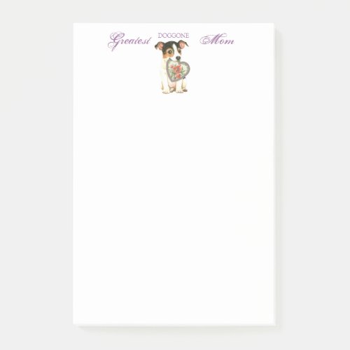 Jack Russell Terrier Heart Mom Post_it Notes