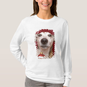 Jack Russell Terrier Holding Christmas Ornament T-Shirt
