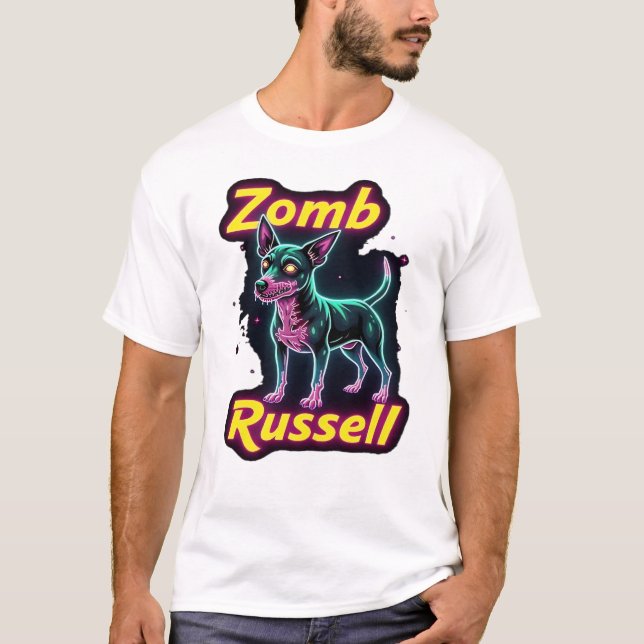 Jack Russell Terrier JRT Zombie Dog Halloween Esse T-Shirt (Front)