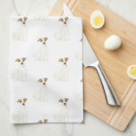 Jack Russell Terrier Kitchen Towel<br><div class="desc">I love this sweet pattern of a jack russell terrier dog watercolor illustration because it's classic enough to serve as a neutral, yet pops as a stand alone piece! It's the perfect addition to any family room, nursery, office, or even the man cave! For the sweetest gifts, add more matching...</div>