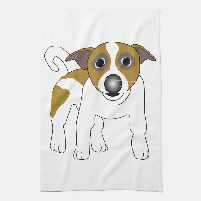 Jack Russell Terrier Kitchen Towel (Vertical)