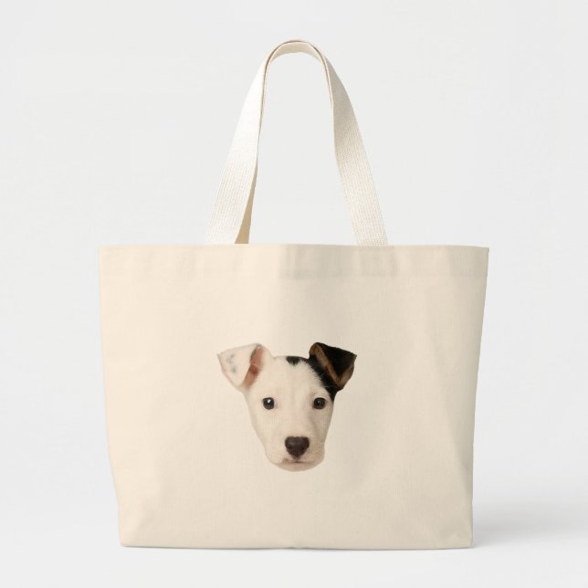 Jack Russell Terrier Large Tote Bag (Front)