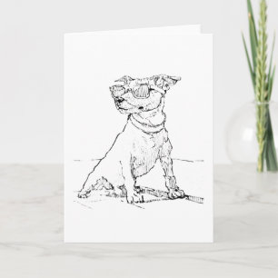 Jack Russell Terrier Letterpress Thank You Card