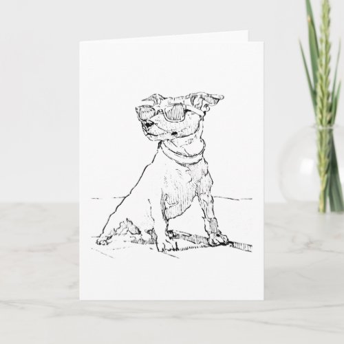 Jack Russell Terrier  Letterpress Thank You Card