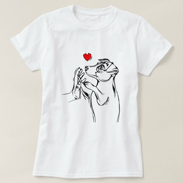 Jack Russell Terrier Love Cute Dog Mom Funny Girls T-Shirt (Design Front)