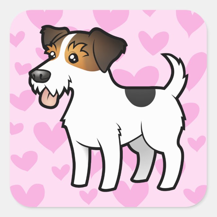 Jack Russell Terrier Love Square Sticker