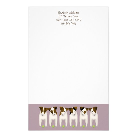 Jack Russell Terrier lovers' customized Stationery
