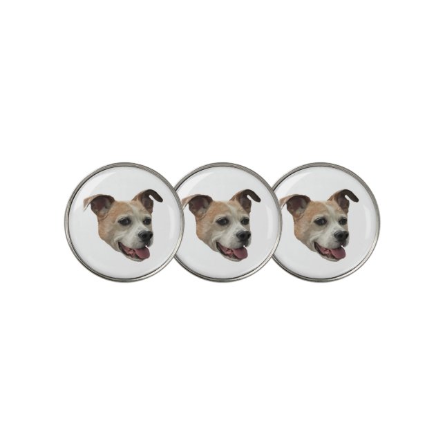 Jack Russell Terrier Mix Golf Ball Marker (3 Up)