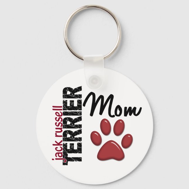 Jack Russell Terrier Mom 2 Keychain (Front)