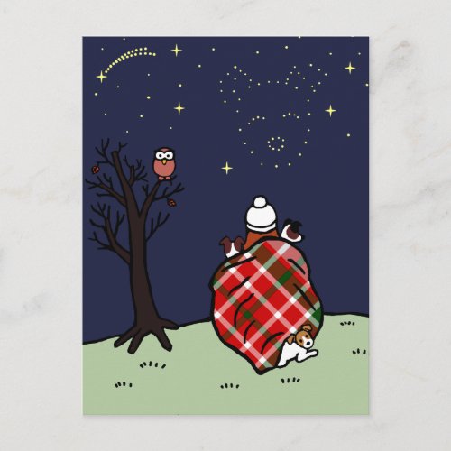 Jack Russell Terrier Mom and Starry Sky Postcard