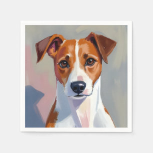 Jack Russell Terrier Painting Dog Pet Napkins