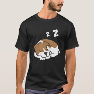 Jack russell Terrier Pajama Tired Cute Sleeping Ja T-Shirt