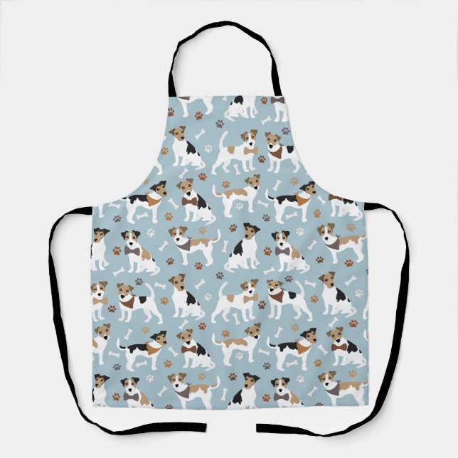 Jack Russell Terrier Paws and Bones Apron (Front)