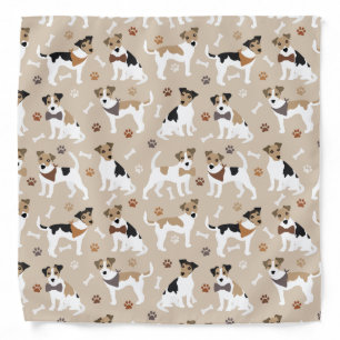 Jack Russell Terrier Paws and Bones Bandana