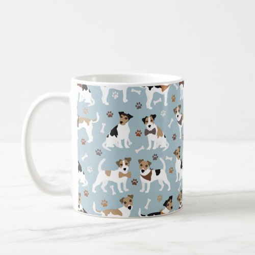 Jack Russell Terrier Paws and Bones Coffee Mug