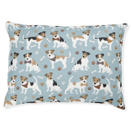 Jack Russell Terrier Paws and Bones Dog Pet Bed
