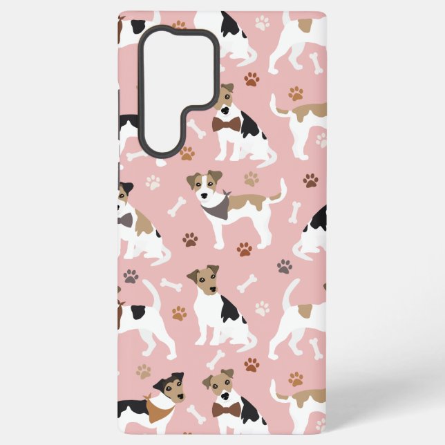 Jack Russell Terrier Paws and Bones Samsung Galaxy Case (Back)