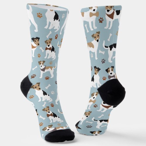 Jack Russell Terrier Paws and Bones Socks