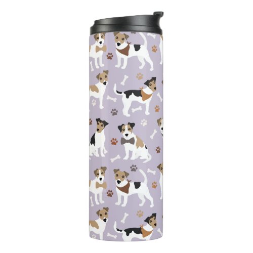 Jack Russell Terrier Paws and Bones Thermal Tumble Thermal Tumbler