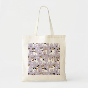 Jack Russell Terrier Paws and Bones Tote Bag