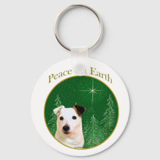 Jack Russell Terrier Peace Keychain