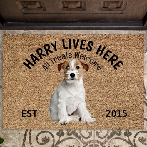 Jack Russell Terrier Personalized Dog Lover  Doorm Doormat
