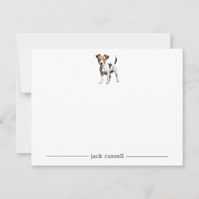 Jack Russell Terrier Personalized Note Cards (Front)