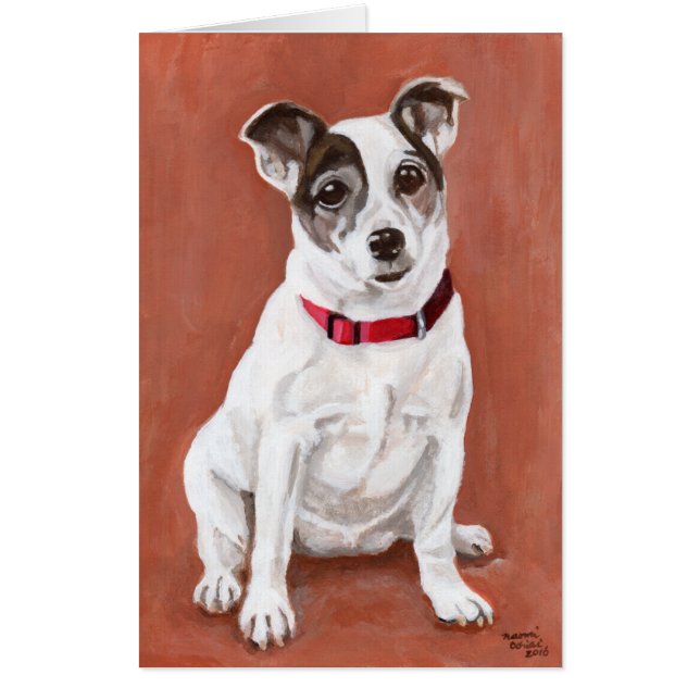 Jack Russell Terrier Portrait Big Card (Front)