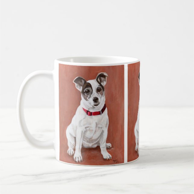Jack Russell Terrier Portrait Mug (Left)