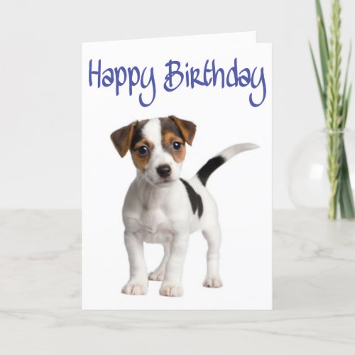 Jack Russell Terrier Puppy Dog Birthday Card