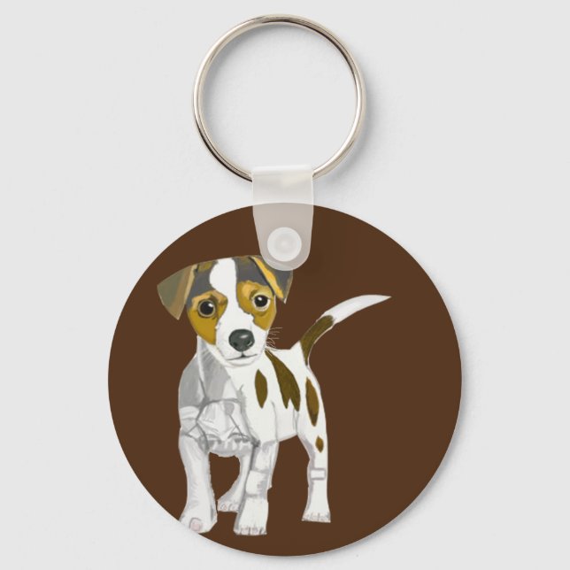 Jack Russell Terrier Puppy Keychain (Front)