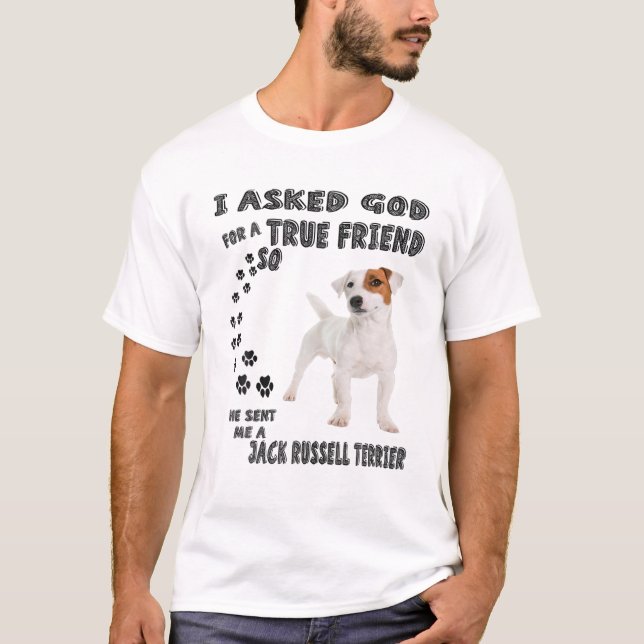 Jack Russell Terrier Quote Mom, Parson Dog Dad Cos T-Shirt (Front)