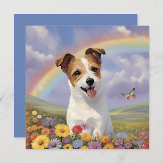 Jack Russell Terrier Rainbow Custom Dog Name (Front/Back)