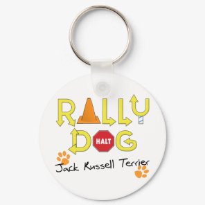 Jack Russell Terrier Rally Dog Keychain