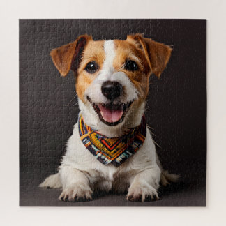 Jack Russell Terrier Realism Art Portrait Jigsaw Puzzle
