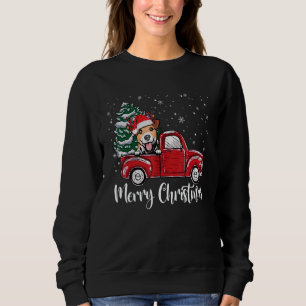Jack Russell Terrier Red Truck Christmas Tree Xmas Sweatshirt