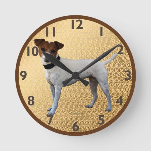 Jack Russell Terrier Round Clock