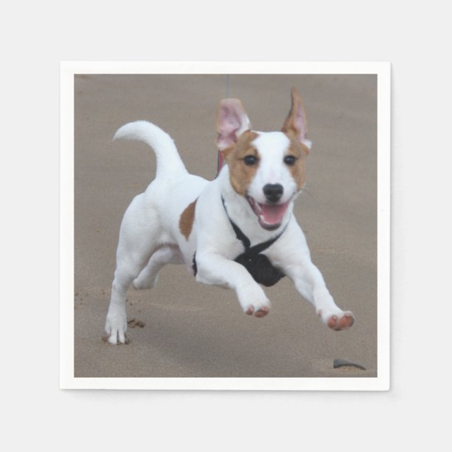 Jack_Russell terrier running 2.png Paper Napkins (Front)
